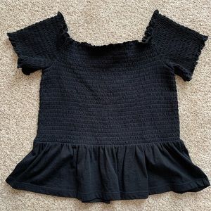 Smocked Peplum Top
